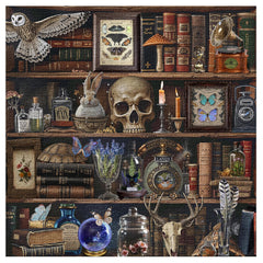 PPuzzling Magic skulls and books detail for a challenging session