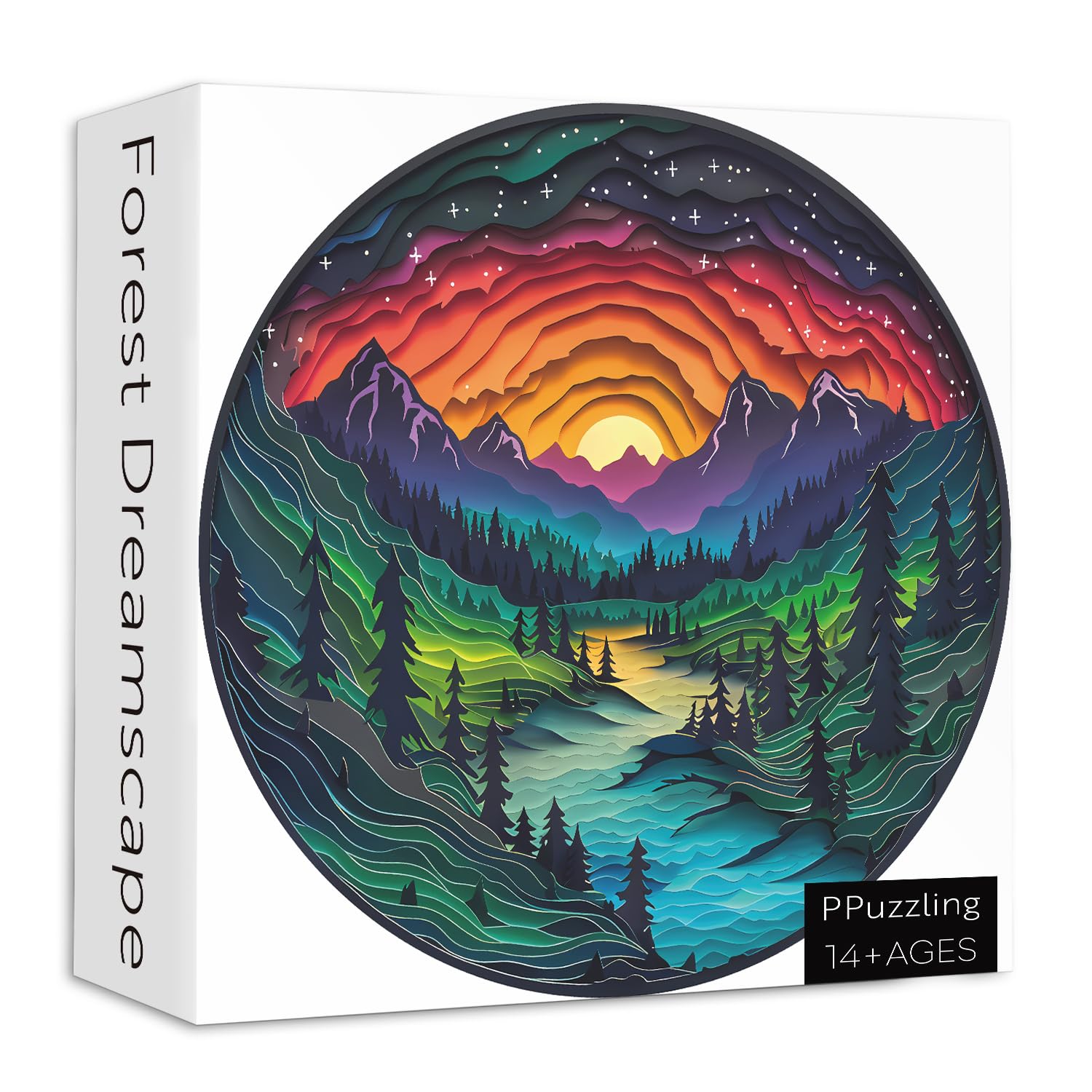 PPuzzling mountains river sunset landscape puzzle enhances relaxation through detailed scenery.