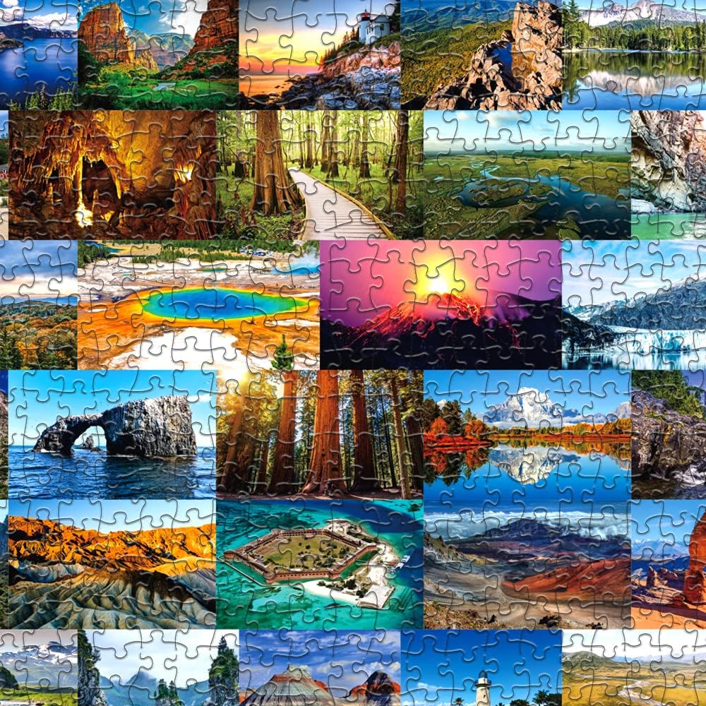 PPuzzling National Parks Puzzle poster reference with high-resolution guide for assembly.