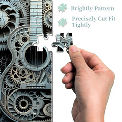 PPuzzling packaging with poster included for reference during assembly