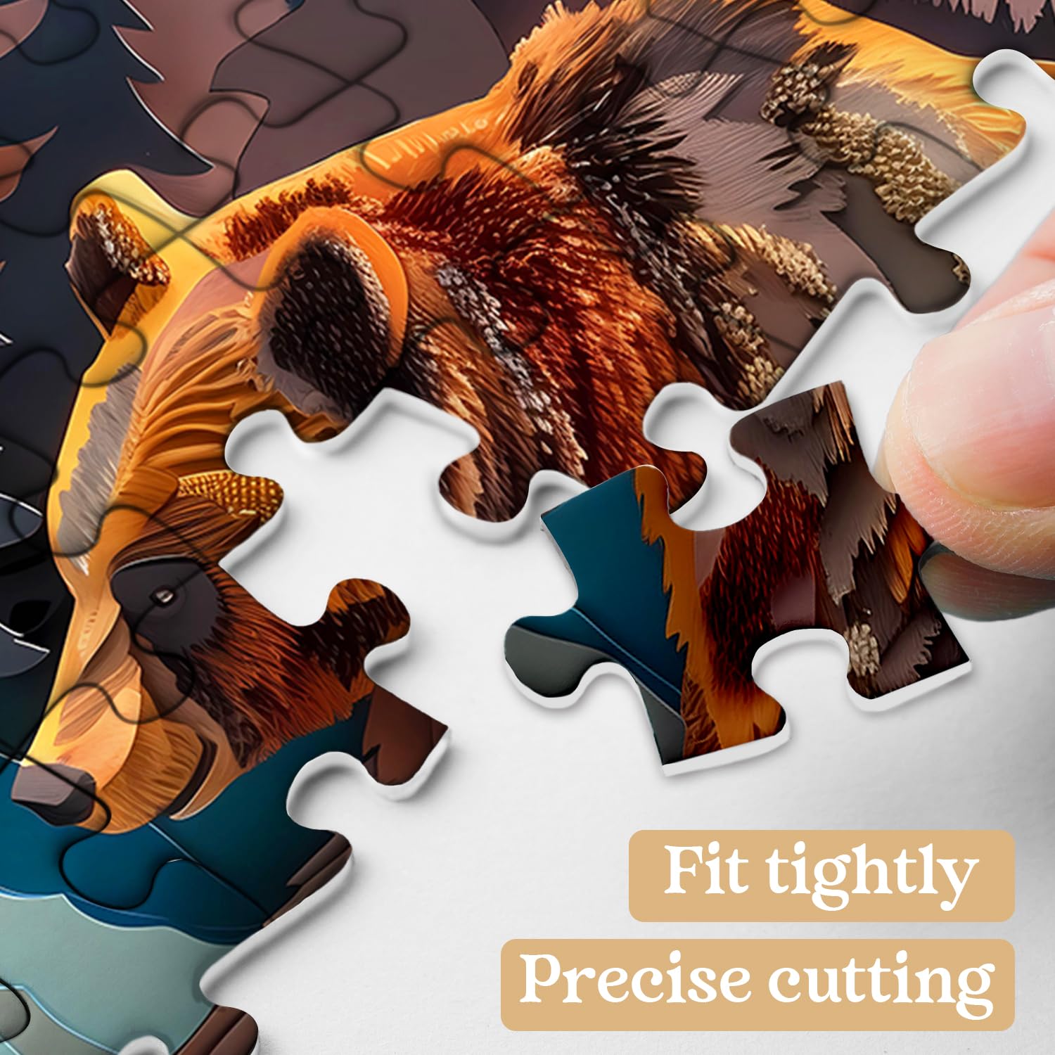PPuzzling premium puzzle uses thick three-layer cardboard for lasting shape.