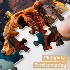 PPuzzling premium puzzle uses thick three-layer cardboard for lasting shape.