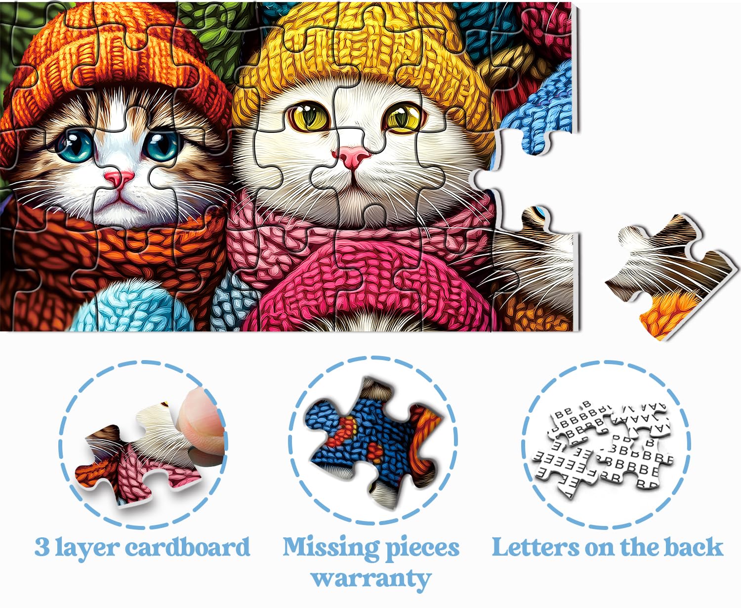 PPuzzling thick-cardboard 1000-piece puzzle lasts through many builds and setups.