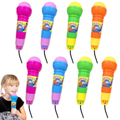 PPXMEEUDC echo microphones 8-pack colorful set for lively party performances.