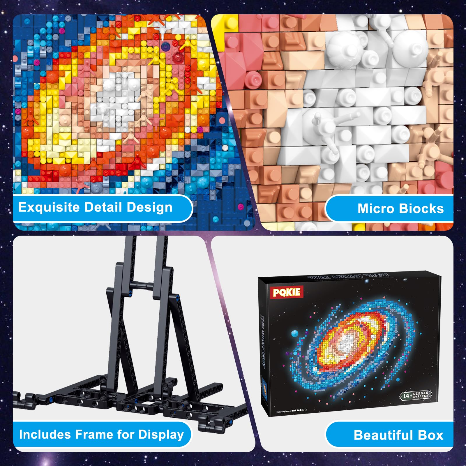 PQKIE Milky Way 3D space decor ideal for office or bedroom