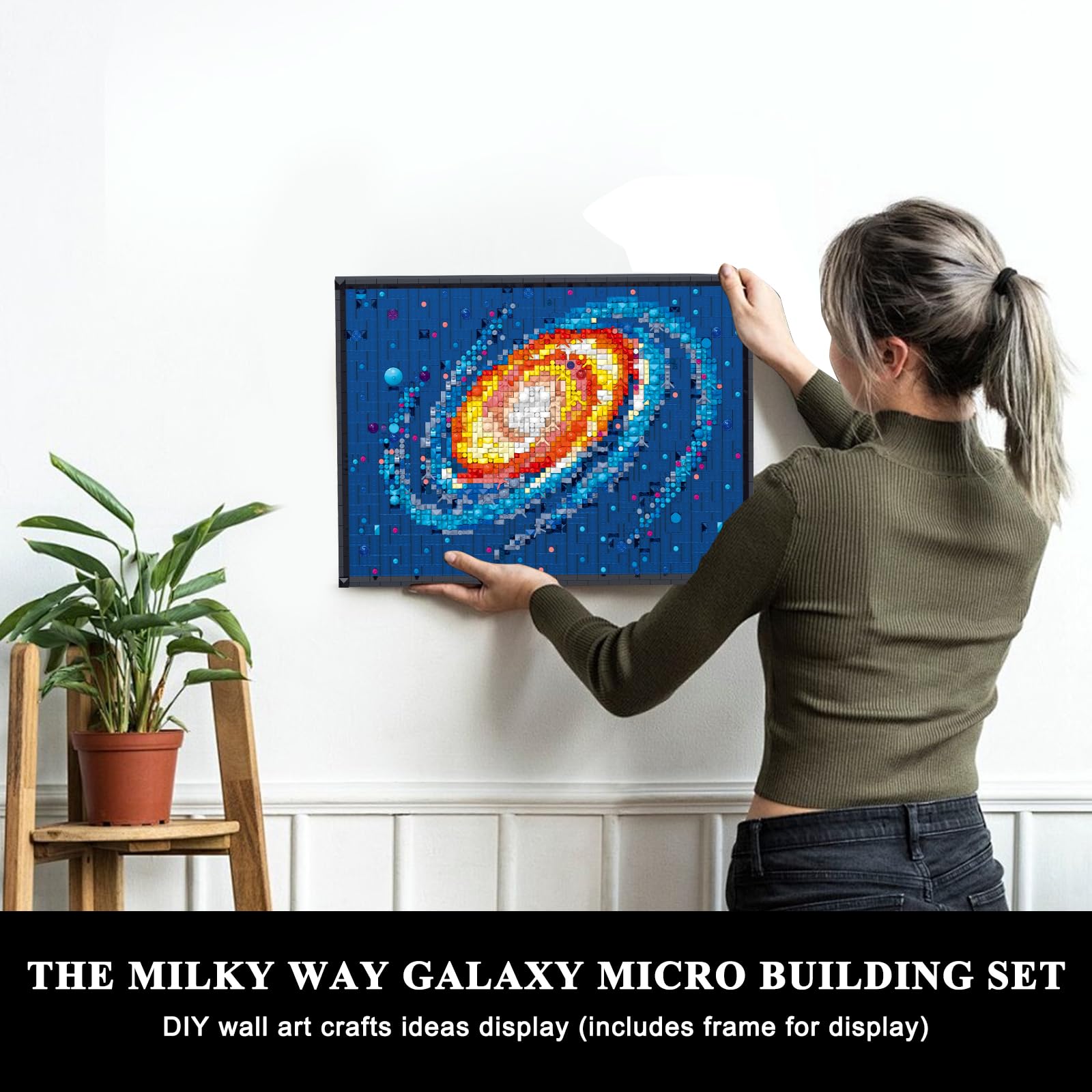 PQKIE Milky Way display stand on desk showcases finished 3D art