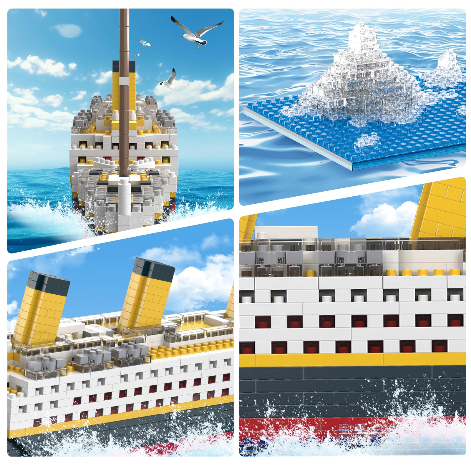 PQKIE Titanic micro mini display-size footprint fits on shelves as art