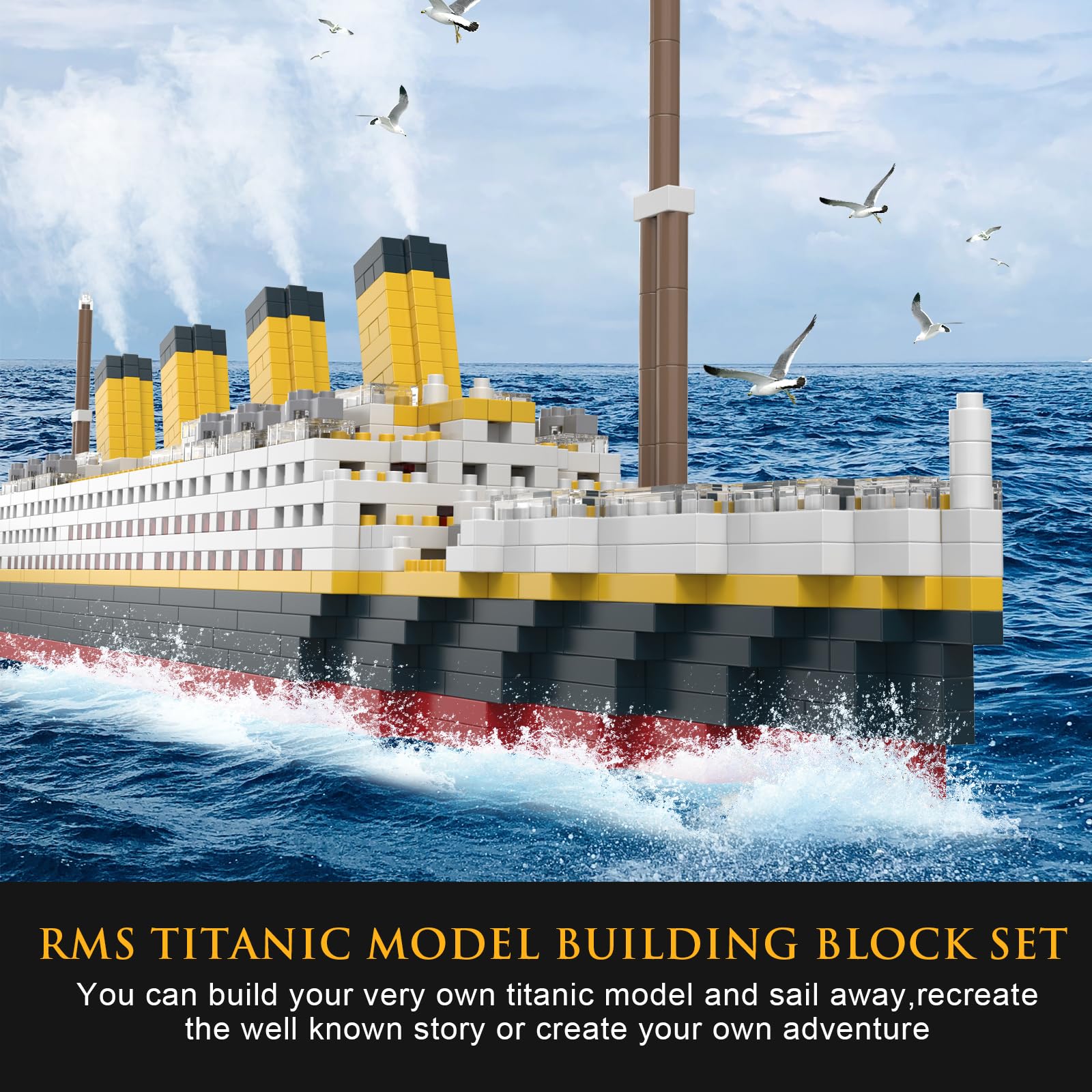 PQKIE Titanic micro mini masts chimneys showcase accurate ship features for model enthusiasts