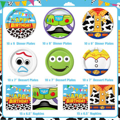 Practice Star cartoon dessert plates add color to the dessert course