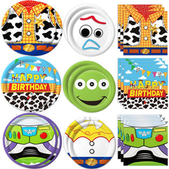 Practice Star cartoon dinner plates brighten the 9-inch main course setting