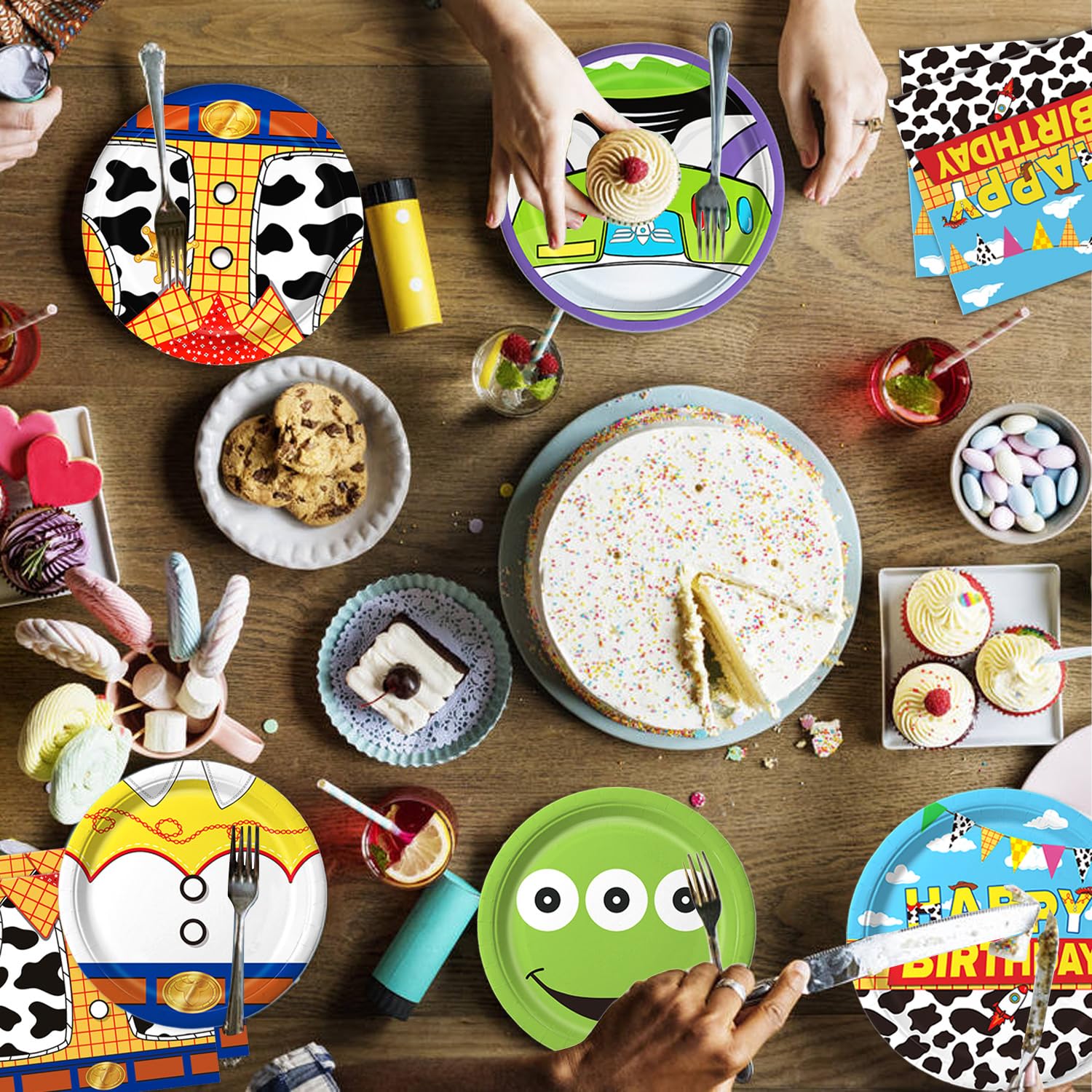 Practice Star tableware creates a cohesive look for toy-themed celebrations