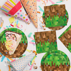 Practice Star pixel party napkins for quick cleanup