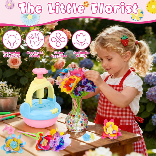 PRE-WORLD Flowers Craft Kit embossing machine designed for small hands and easy use