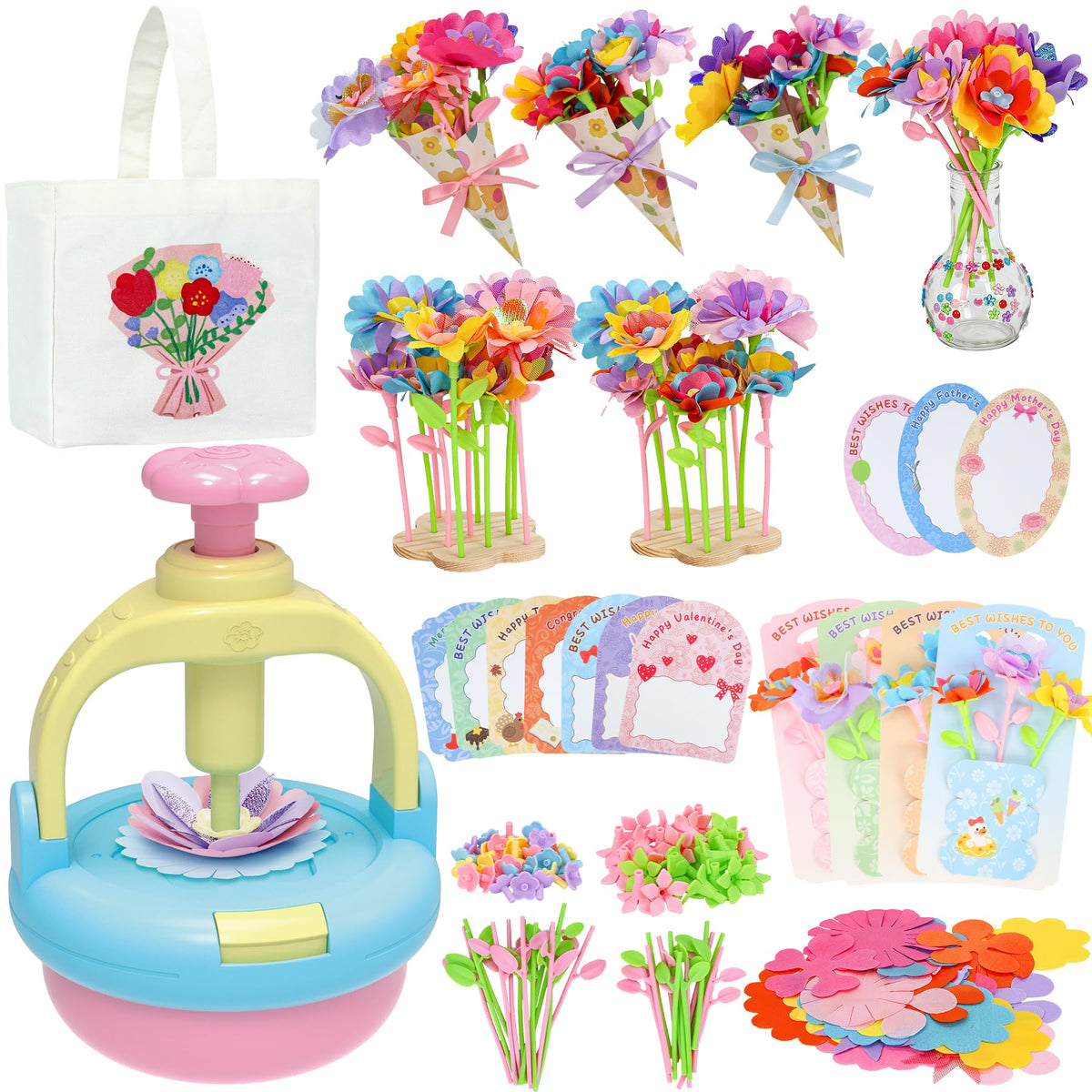 PRE-WORLD Flowers Craft Kit petals palette for vibrant, customizable at-home bouquets