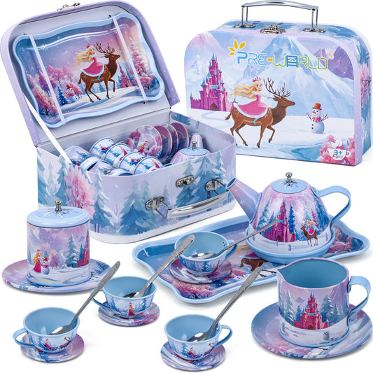 PRE-WORLD Princess Tea Time Teapot for imaginative pretend play and cozy tea parties.