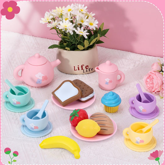 PRE-WORLD silicone tea set cream pitcher ideal for pouring practice and pretend service.