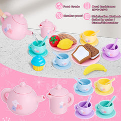 PRE-WORLD silicone tea set dessert cake adds realistic treats to role-play.