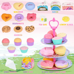 PRE-WORLD dessert collection with donuts and macarons for storytelling