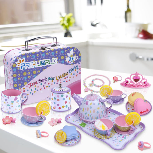 PRE-WORLD serving tray for organized pretend tea service and shared play.