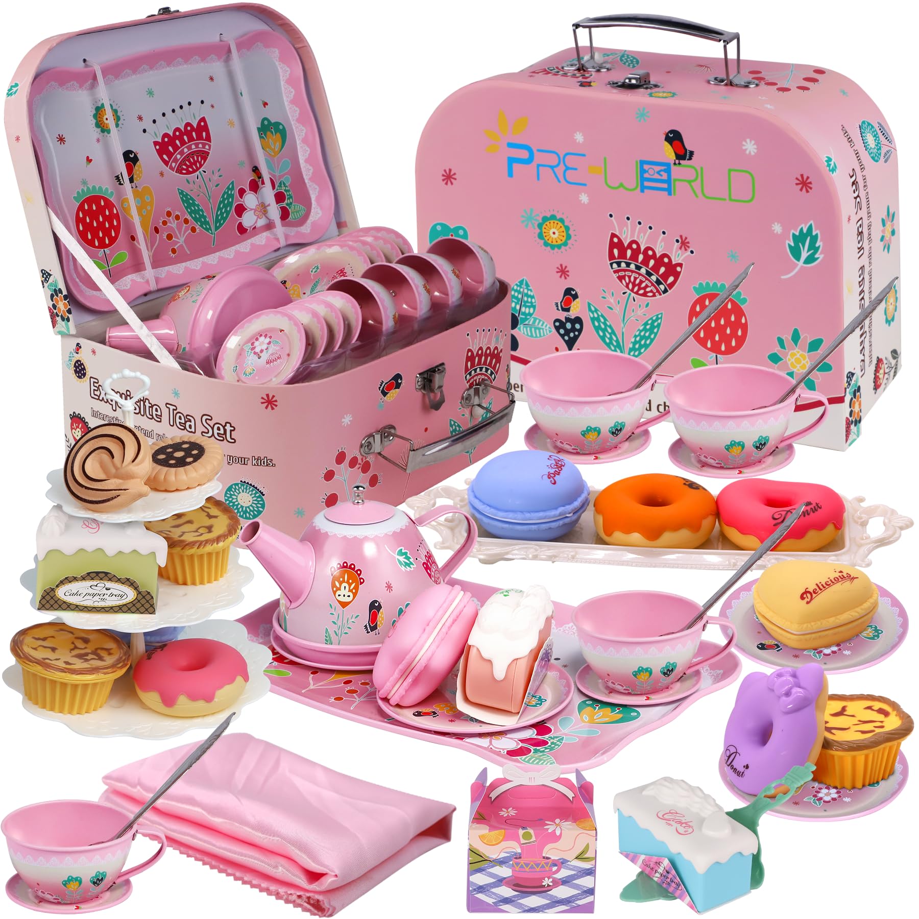 PRE-WORLD tea party teapot for imaginative play during tea time