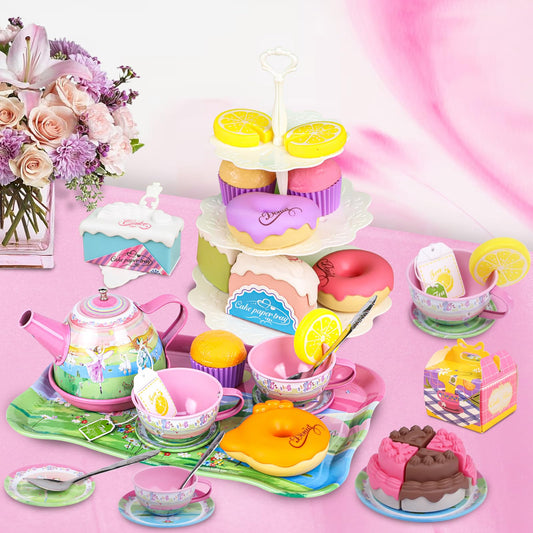 PRE-WORLD serving tray ready for cheerful pretend tea service.