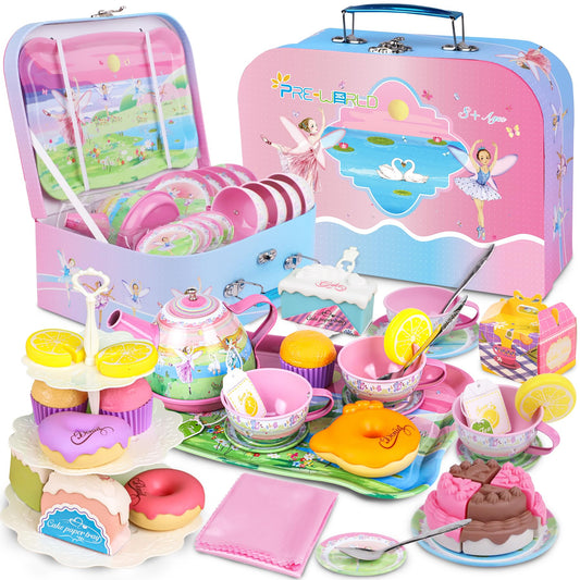PRE-WORLD tea set teapot for pretend play and imaginative tea parties.