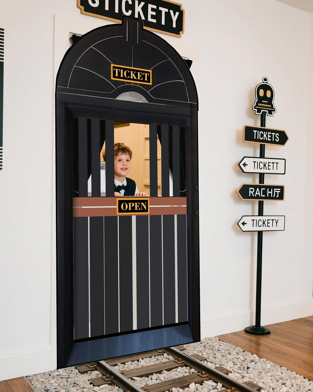 Preboun train-ticket-hall-curtain-washable-ironable easy care for reuse.