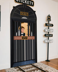 Preboun train-ticket-hall-curtain-washable-ironable easy care for reuse.