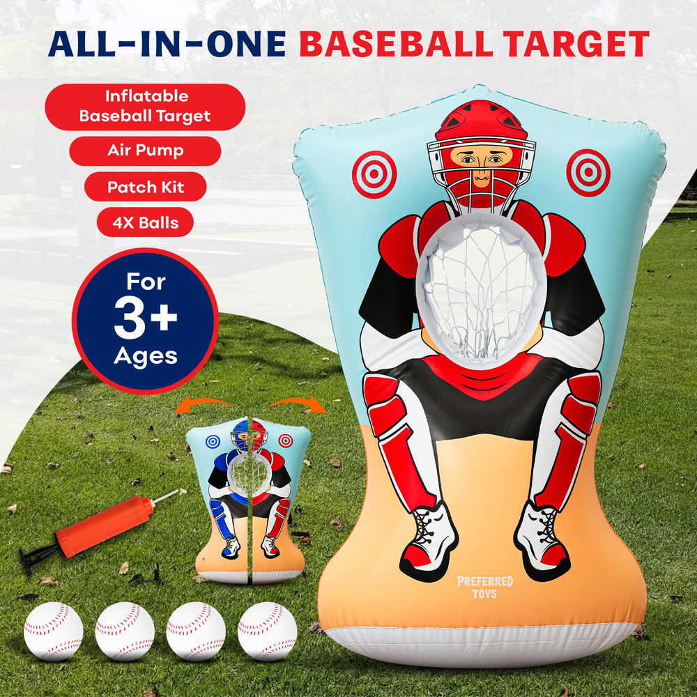 Preferred Toys balls and pump set included for immediate play