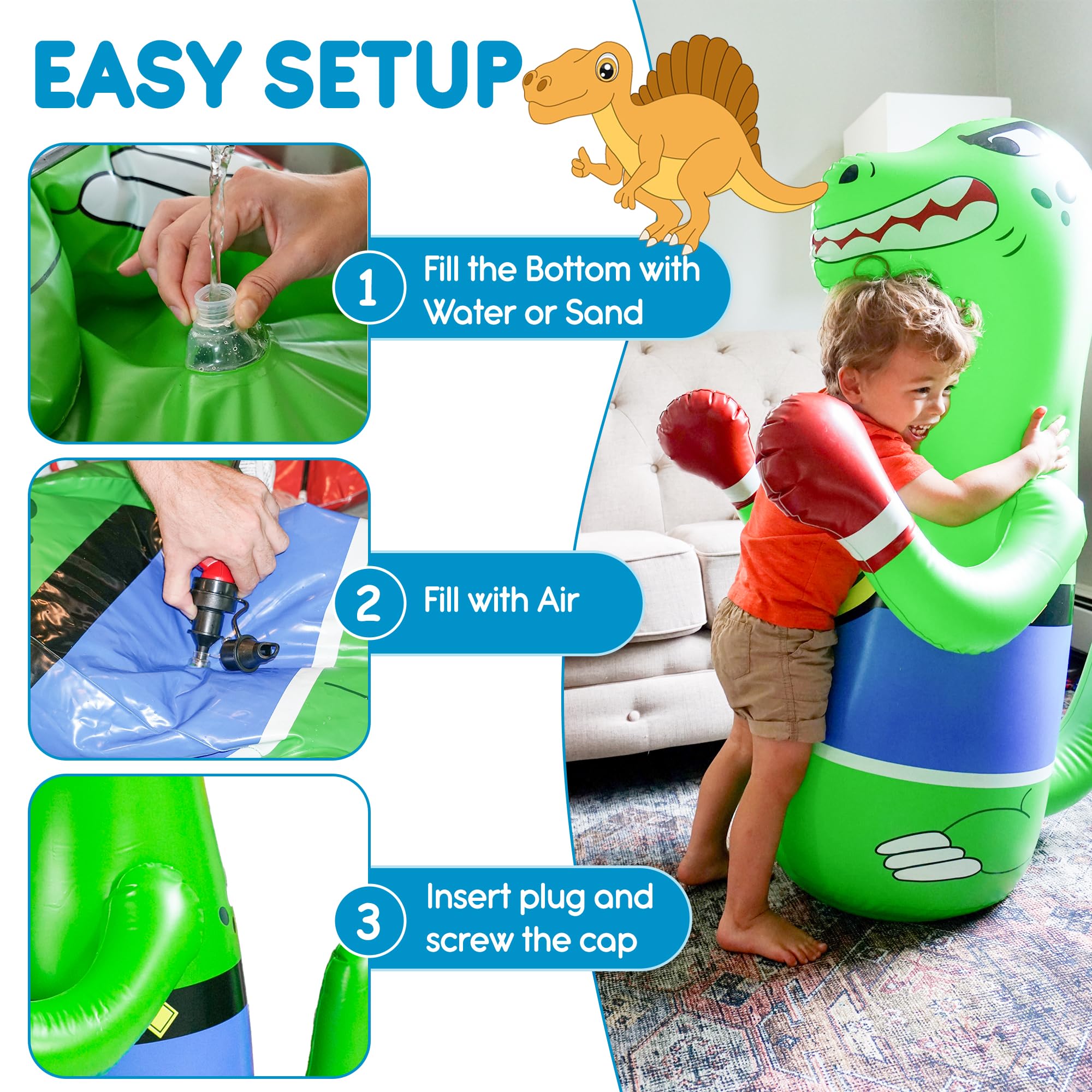 Preferred Toys Dino Punching Bag ideal for outdoor use in yards