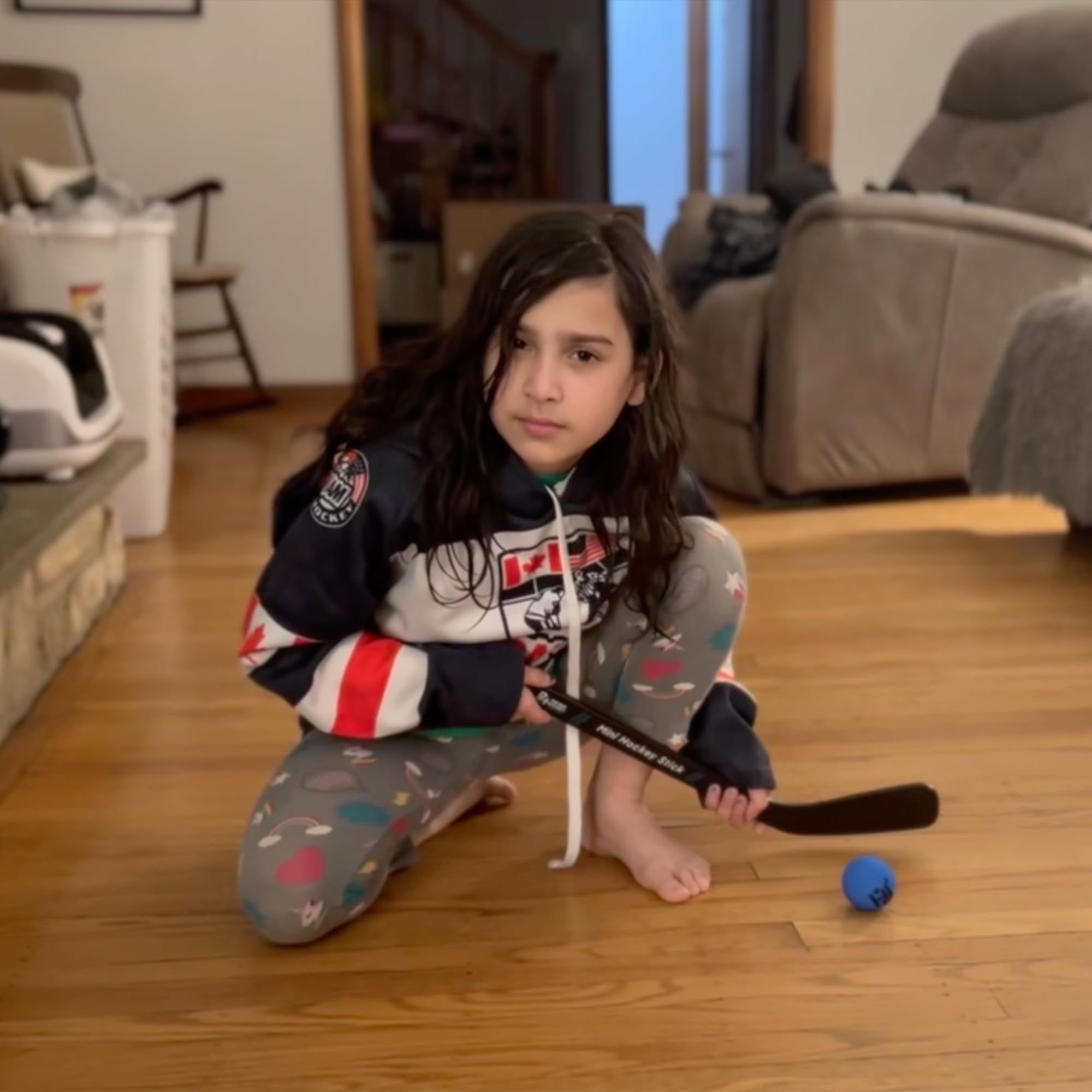 Premier Sports knee hockey set components laid out for quick setup