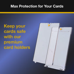 Premium Cache magnetic closure inside securely holds 35pt cards with tool-free access