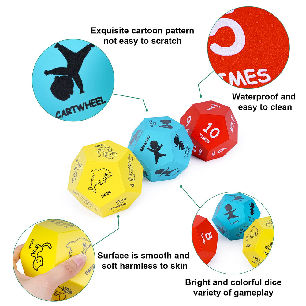 Premkid waterproof dice with durable surface easy to clean after activities