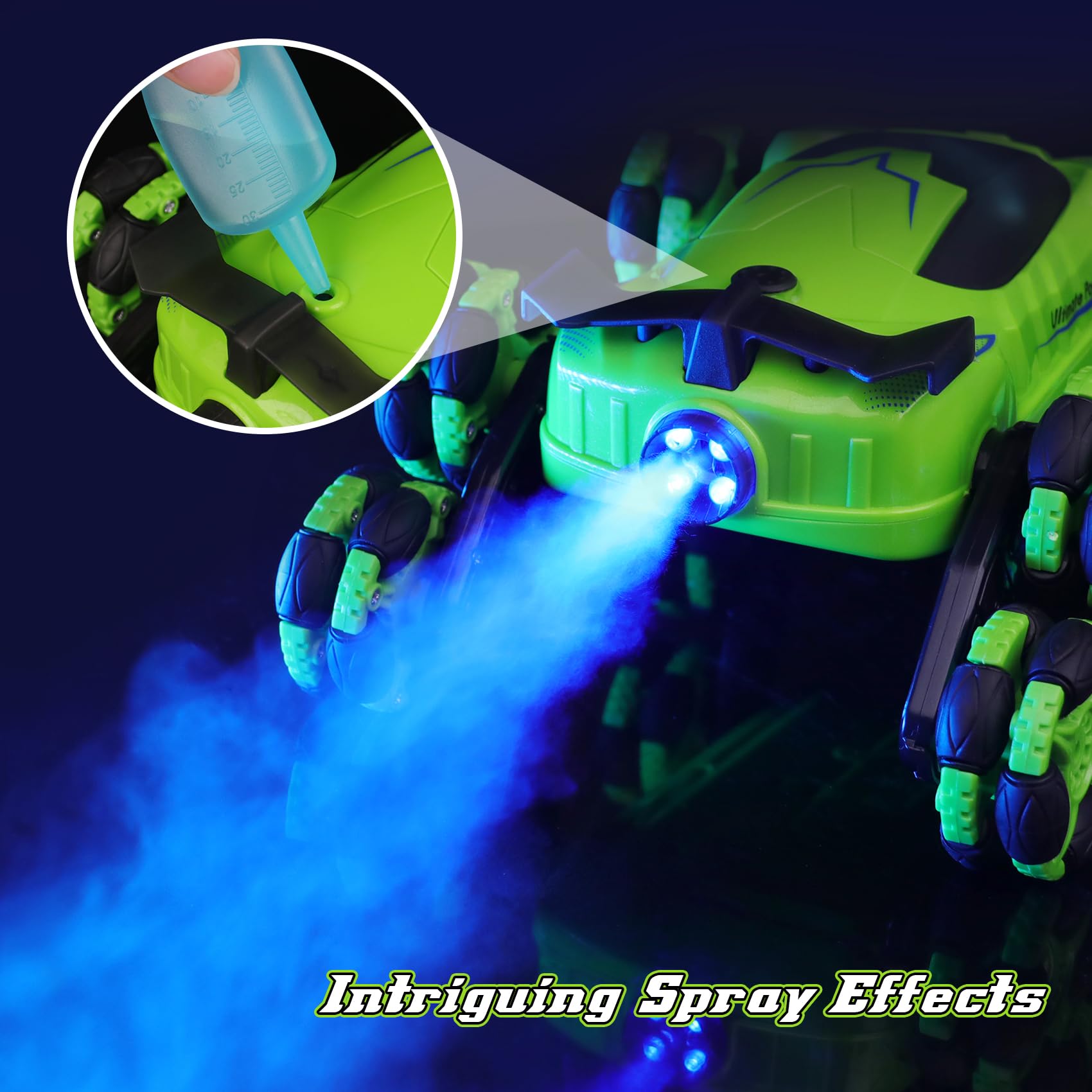 PREPOP 8WD RC car with eight-wheel transform for obstacle navigation and creativity.