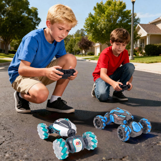 PREPOP stunt car side drift demonstrates smooth sideways movement