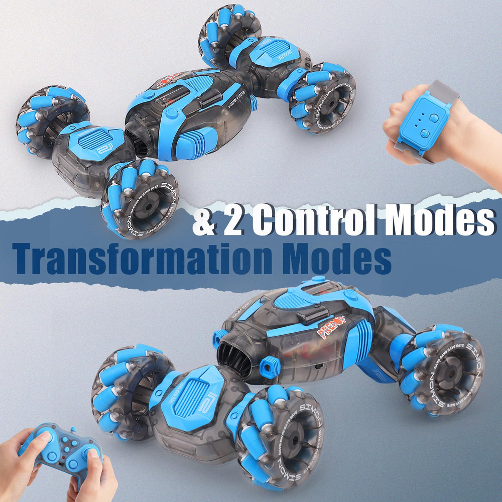 PREPOP RC stunt car with lights and music for immersive visuals