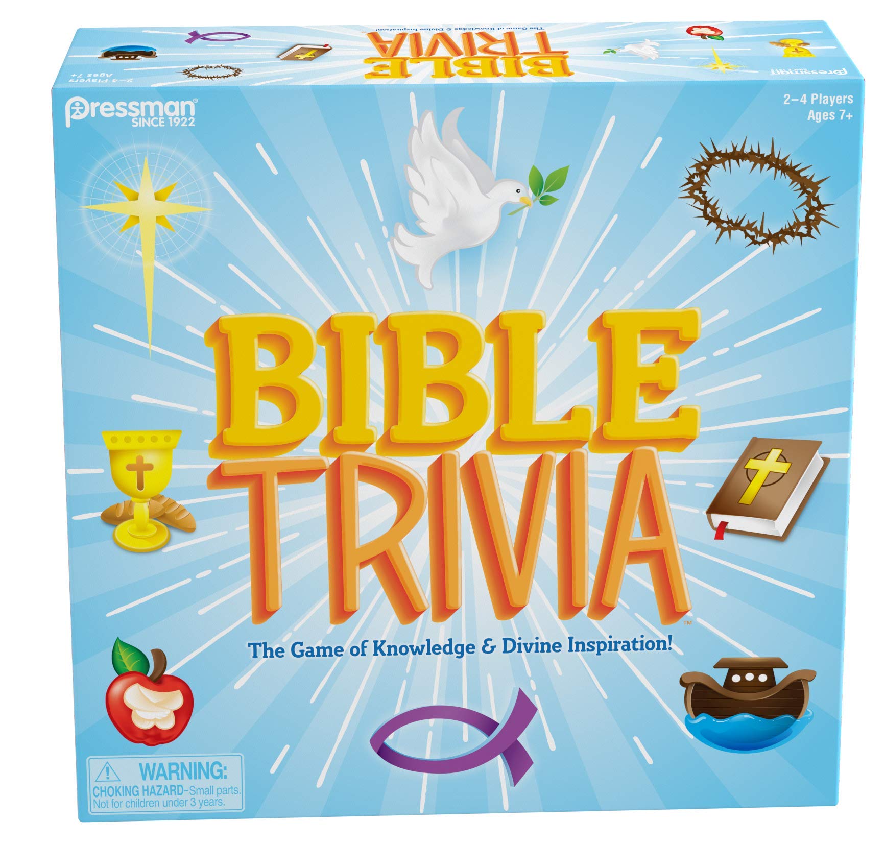 Pressman Bible Trivia box content highlights engaging questions for family learning