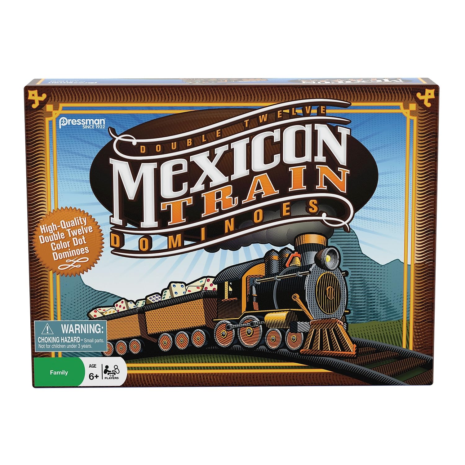 Included train markers and hub for authentic Mexican Train gameplay and strategy.