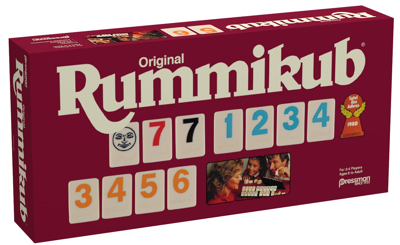 Pressman Rummikub 106 colorful tiles for versatile layout options.