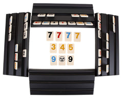 Pressman Rummikub Large Numbers Edition joker tiles enable flexible strategy.