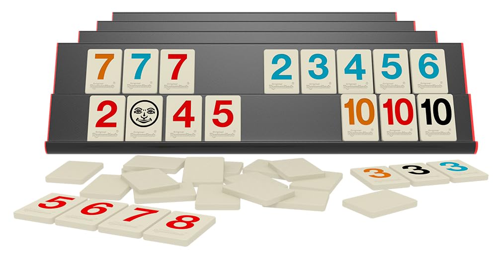 Pressman Rummikub Premium Edition deluxe packaging with foil accents for gifting.