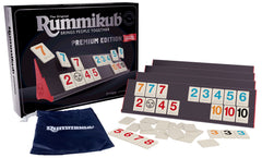 Pressman Rummikub Premium Edition engraved tiles add a premium feel to your runs.
