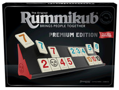 Pressman Rummikub Premium Edition racks provide organized tile placement during play.
