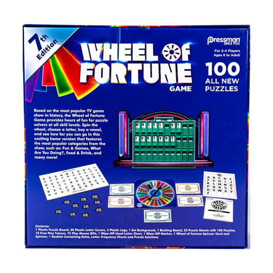 Pressman Wheel of Fortune puzzle board ready for puzzle solving with friends