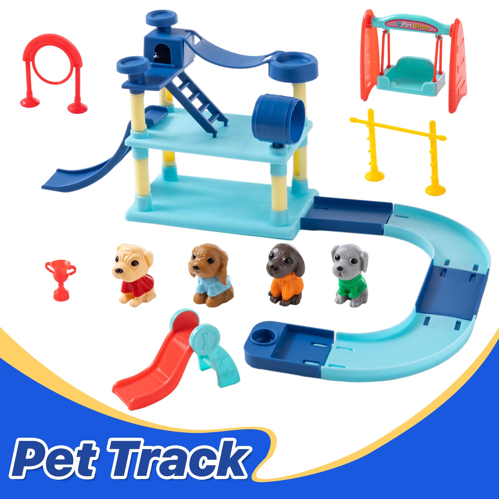 PreTrans Pet Track Set sand contents close-up highlighting tactile molding possibilities.