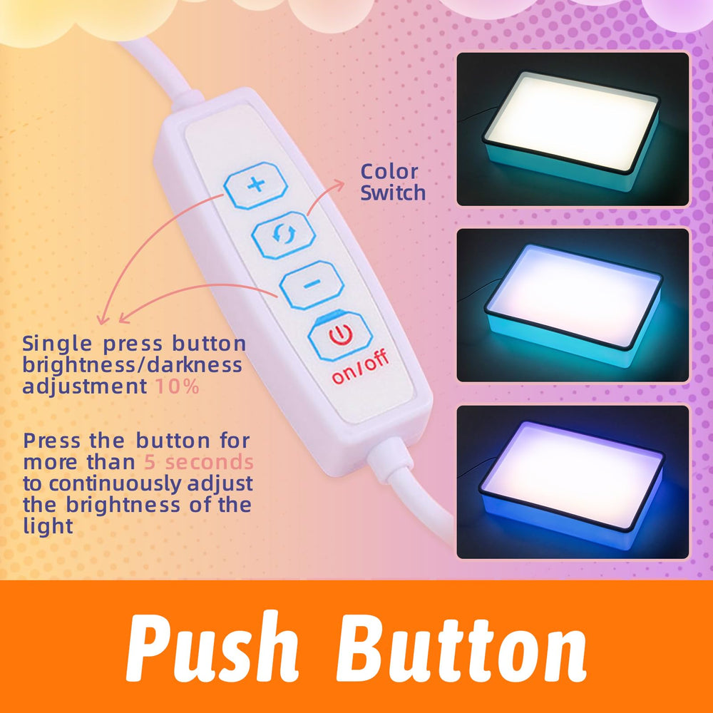 PreTrans light box in classroom use for group creative activities.