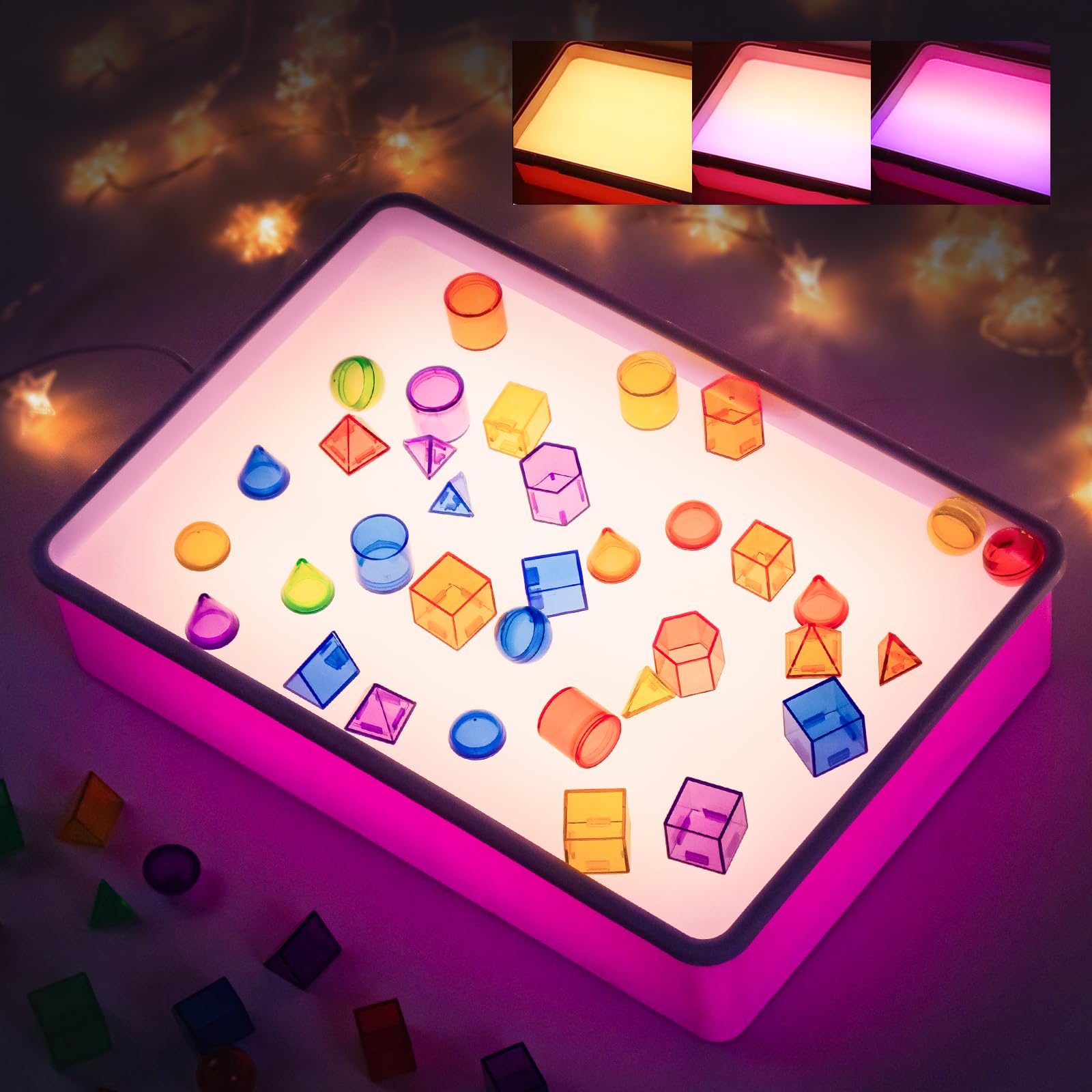 PreTrans Sand Painting Light Box for kids showing a glow-ready surface for creative drawing