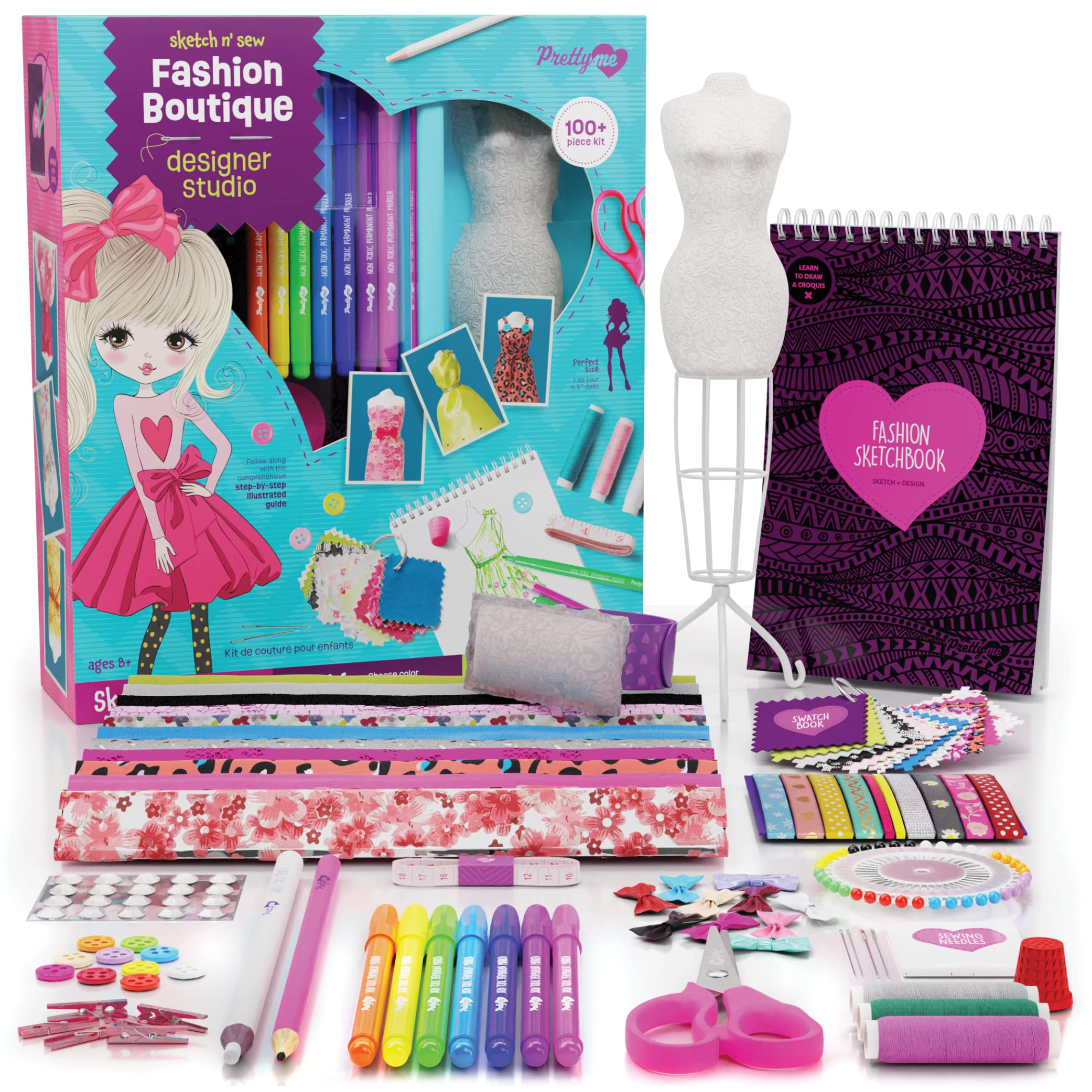 Pretty Me chalk pencil supports pattern marking and planning.