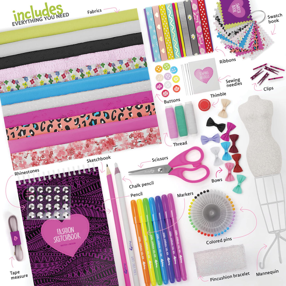 Pretty Me fabric swatches inspire color planning for stylish outfits.