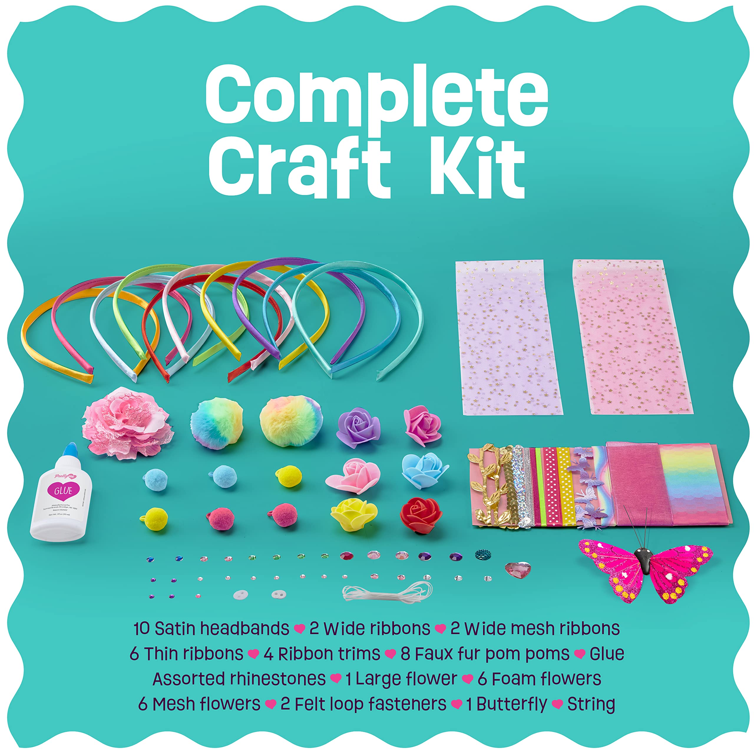 Pretty Me satin headbands provide smooth bases for custom embellishments.